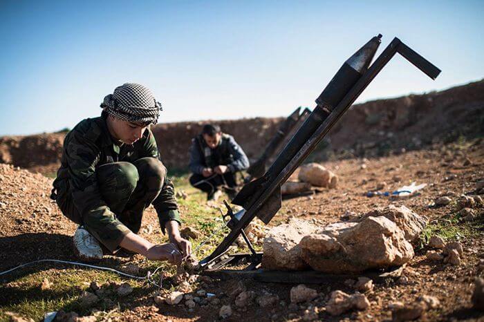 Самодельное оружие и боеприпасы сирийских повстанцев