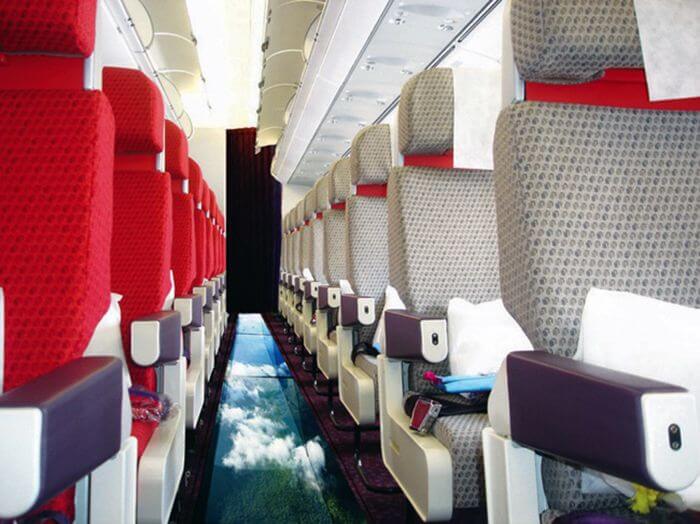 Нововведення - скляна підлога в літаках А320